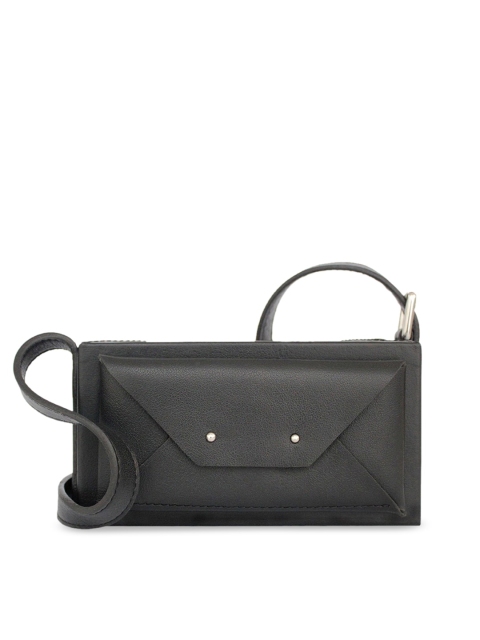 

NAPPADORI Nordic Brick Black Leather Sling Bag for Women
