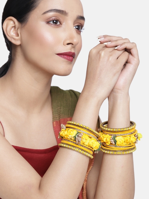

Peora Women Gold-Plated Chuda Chura Bangle Set