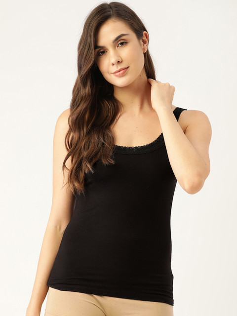 

Label Ritu Kumar Women Black Solid Camisole CMYHVL40S00N24214455