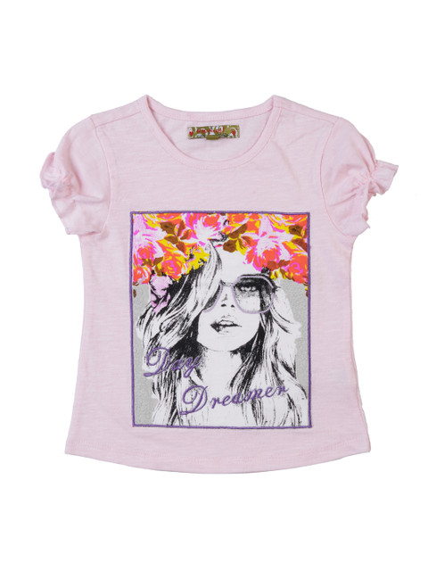

Nauti Nati Girls Pink Printed Top