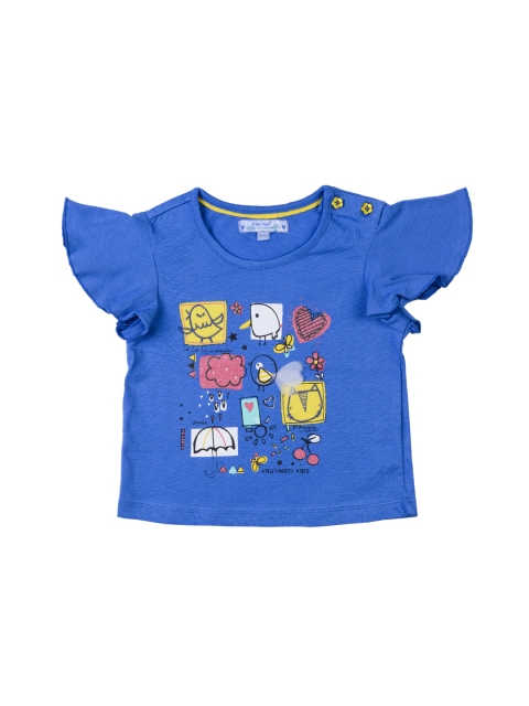 

Nauti Nati Girls Blue Printed Top