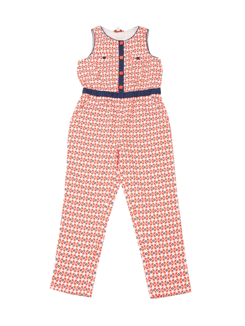 

Nauti Nati Girls Orange Printed Polyester Jumpsuit