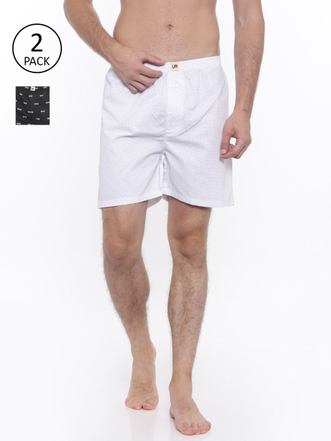 

Urban Dog Mens Multi colored Boxers, White