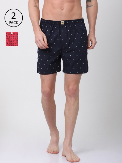 

Urban Dog Mens Multi colored Boxers, Navy blue