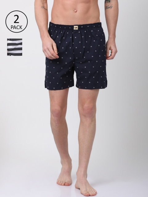 

Urban Dog Mens Multi colored Boxers, Navy blue