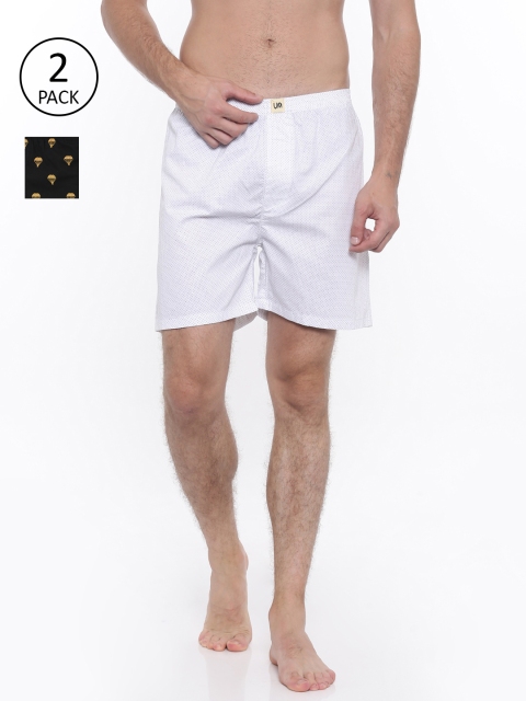 

Urban Dog Mens Multi colored Boxers, White