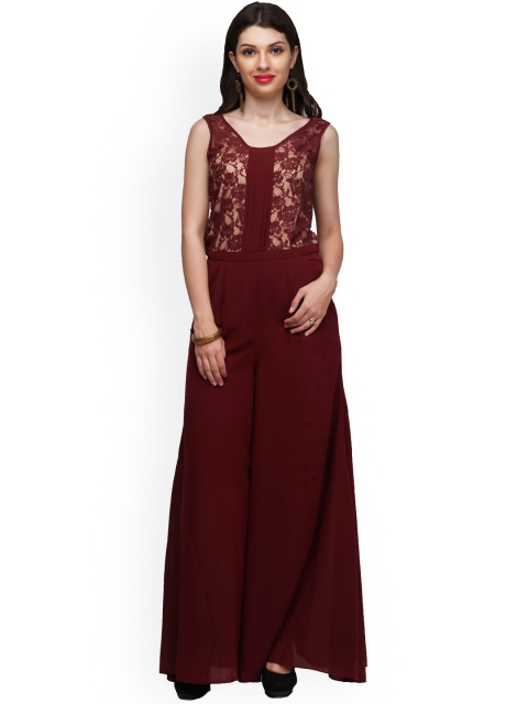 

Eavan Maroon Lace Jumpsuit