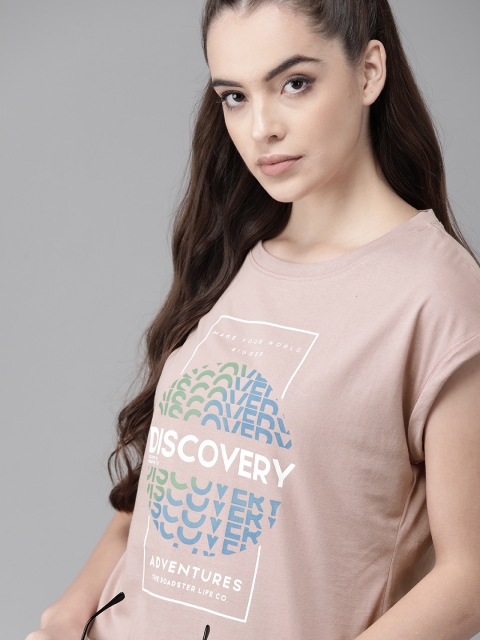 

Roadster X DISCOVERY ADVENTURES Women Beige Tshirt with N9 PURE SILVER - MICRO PD