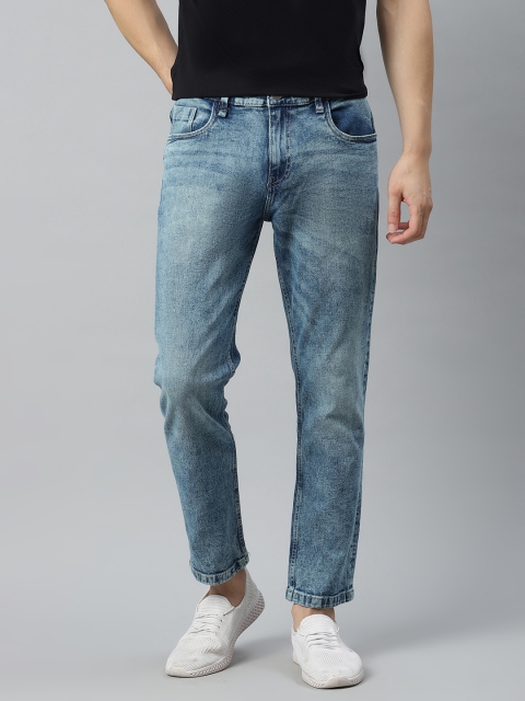 

Mast & Harbour Men Blue Heavy Fade Stretchable Tapered Fit Jeans
