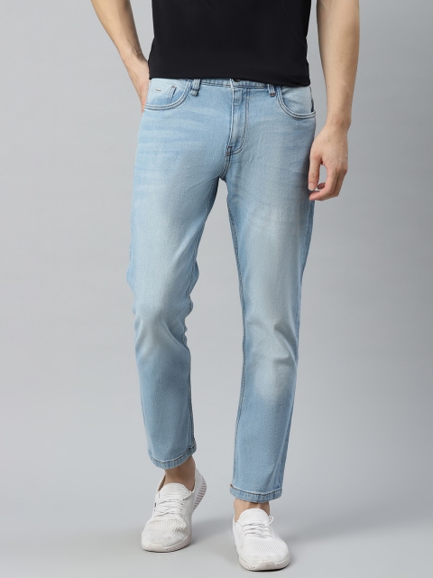 

Mast & Harbour Men Blue Light Fade Stretchable Tapered Fit Jeans