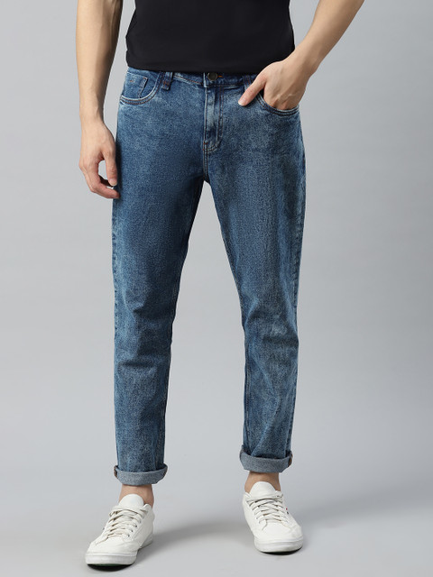 

Mast & Harbour Men Navy Blue Stretchable Tapered Fit Jeans