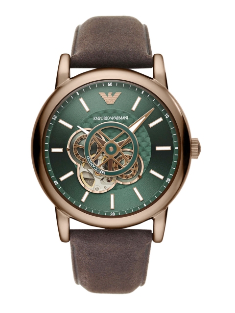 

Emporio Armani Men Green Automatic Skeleton Analogue Watch AR60033