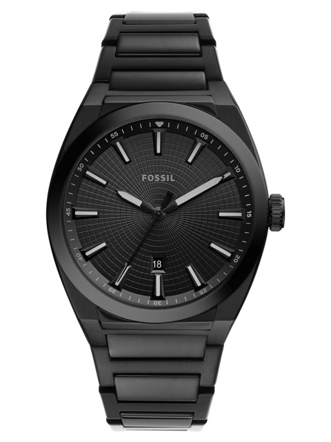 

Fossil Men Black Dial & Black Stainless Steel Straps Analogue Watch FS5824