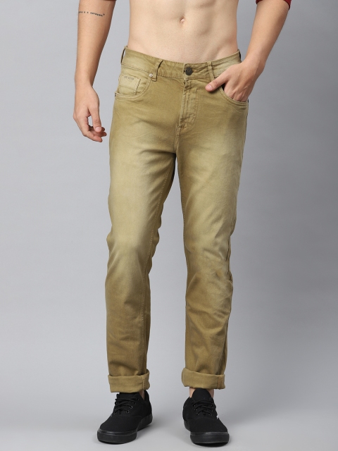 

Harvard Men Khaki Slim Tapered Fit Mid-Rise Clean Look Stretchable Jeans