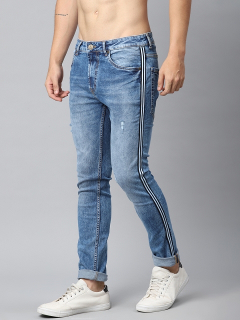

Harvard Men Blue Slim Fit Mid-Rise Low Distress Stretchable Jeans