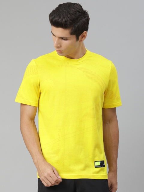 

ADIDAS Men Yellow All Over Print Sustainable T-shirt