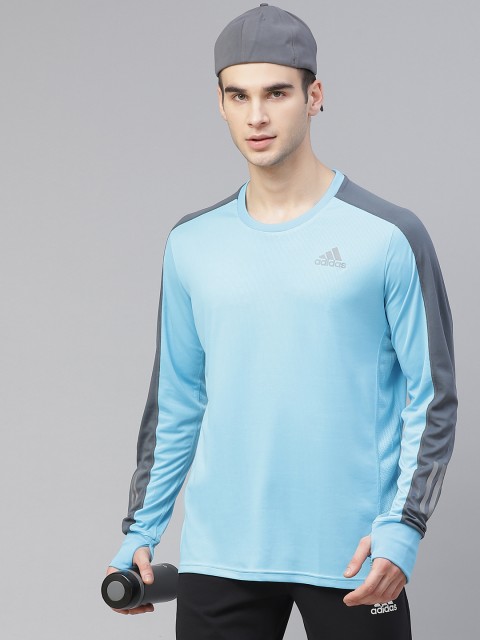 

ADIDAS Men Blue Own The Run Solid Round Neck T-shirt