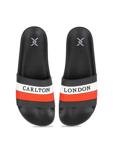 

Carlton London Women Black & White Printed Sliders