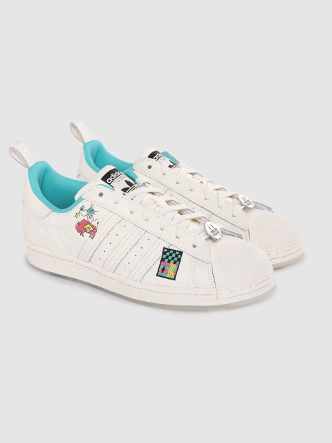 

ADIDAS Originals Men White Solid Leather Superstar Arizona Sneakers