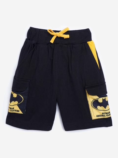 

GAME BEGINS Boys Black Solid Regular Fit Shorts