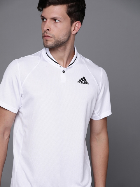 

ADIDAS Men White Club Tennis Ribbed T-shirt