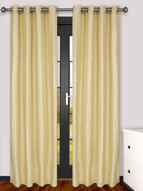 

S9home by Seasons Yellow Set of 2 Long Door Curtains