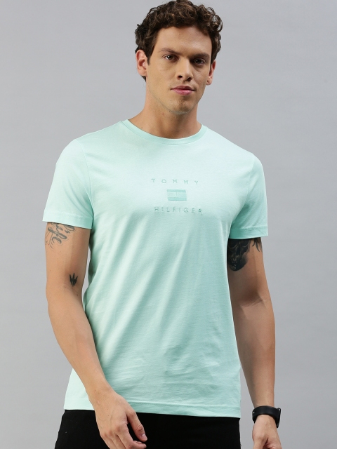

Tommy Hilfiger Men Blue Printed Round Neck T-shirt