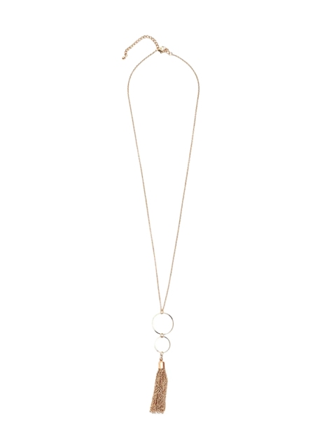 

FOREVER 21 Gold-Toned Tasslled Pendant Necklace