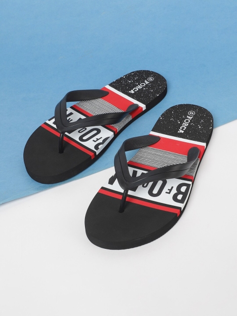 

Forca Men Black & Red Printed Thong Flip-Flops