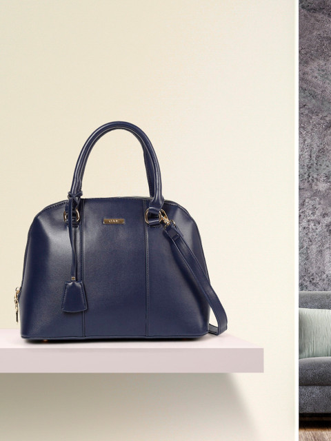 

CODE by Lifestyle Navy Blue Solid Handheld Bag