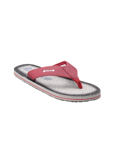 

Duke Men Red & Grey Printed Thong Flip-Flops