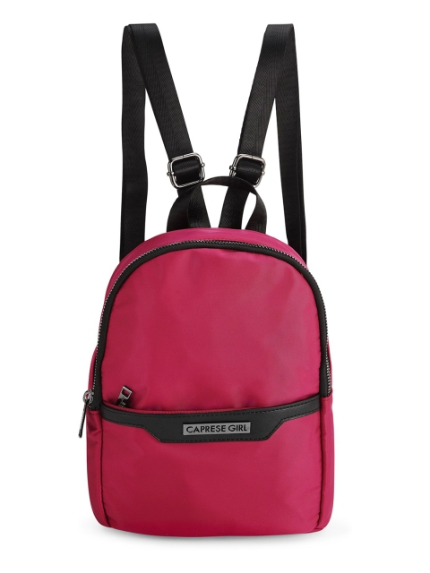 

Caprese Women Pink Solid Backpack