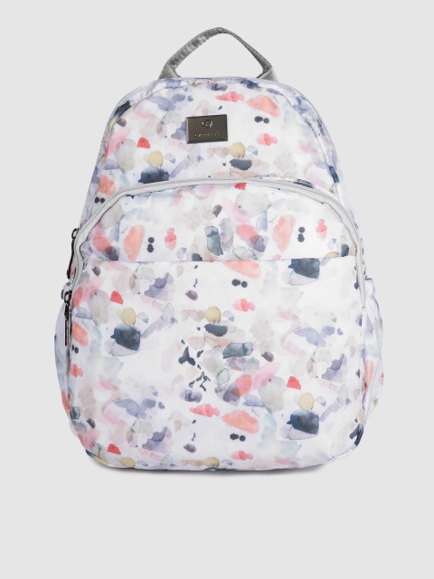 

Caprese Women White Graphic Printed BOBBY Backpack