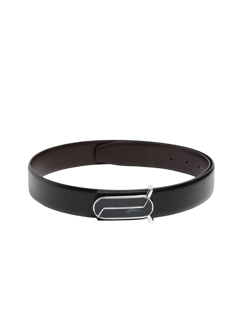 

CRUSSET Men Black Solid Leather Belt