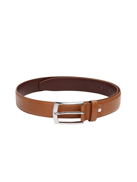 

CRUSSET Men Tan Solid Leather Belt