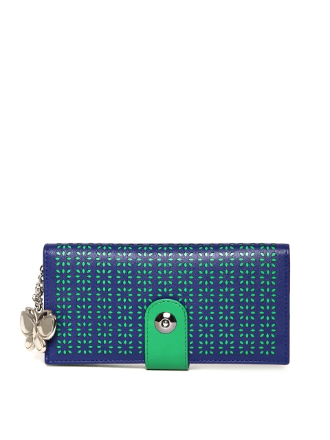 

Butterflies Women Blue & Green Cut-Out Wallet
