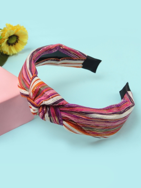 

The Magic Wand Pink & Orange Striped Knot Hairband
