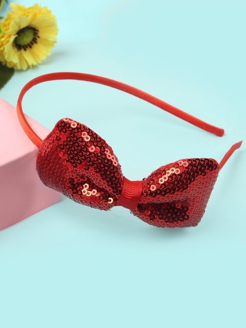 

The Magic Wand Girls Red Embellished Hairband