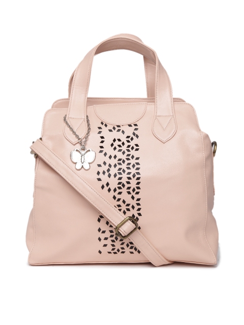 

Butterflies Women Peach-Coloured Cut-Out Handbag with Sling Strap