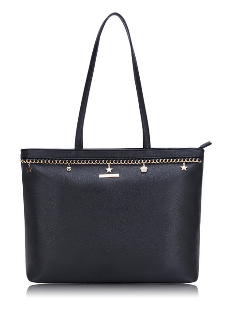 

Caprese Black PU Structured Shoulder Bag