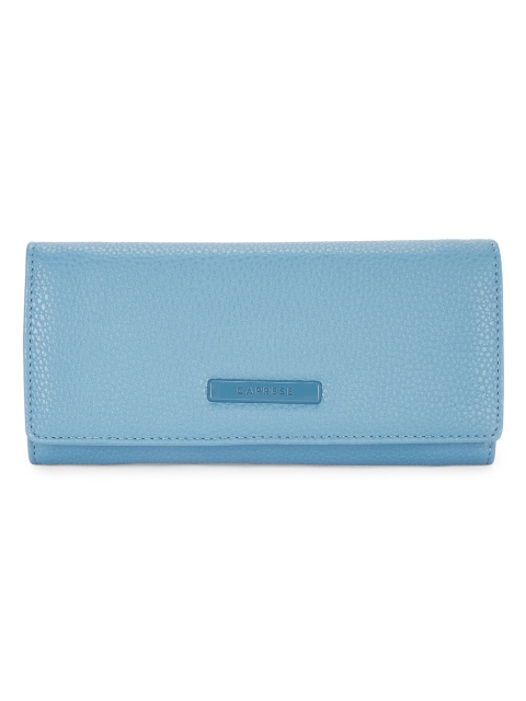 

Caprese Women Blue Solid Three Fold Wallet