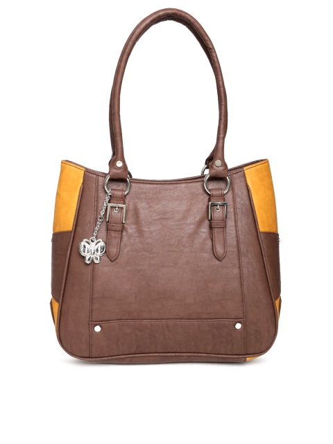 

Butterflies Brown Studded Shoulder Bag