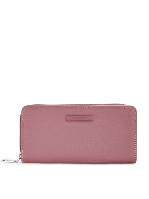 

Caprese Women Mauve Solid Zip Around Wallet