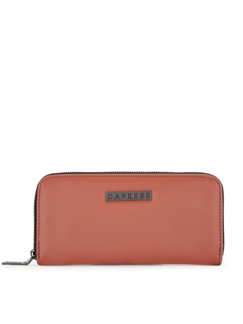 

Caprese Women Rust Red Solid Zip Around Wallet