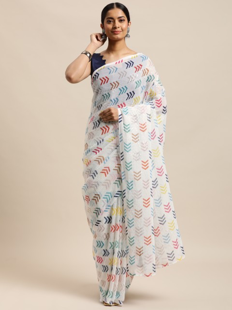 

DESIWEAR Multicoloured Sequinned Saree, Multi