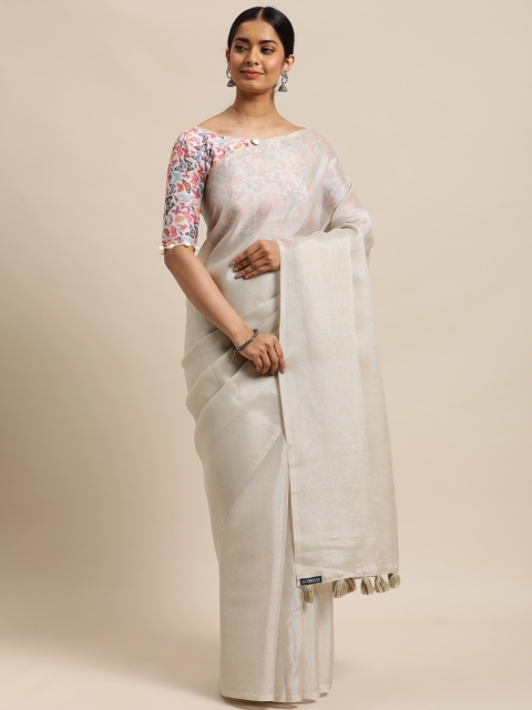 

DESIWEAR Grey Jute Silk Saree