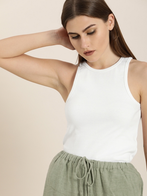 

ether Women White T-shirt