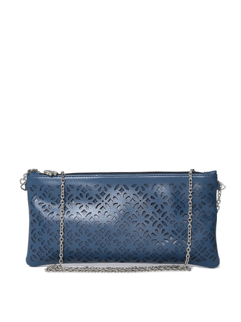 

Butterflies Women Blue Cut-Out Sling Bag with Chain Strap