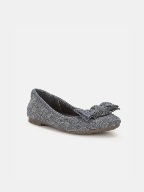 

The Childrens Place Girls Blue Woven Design Denim Fabric Ballerinas