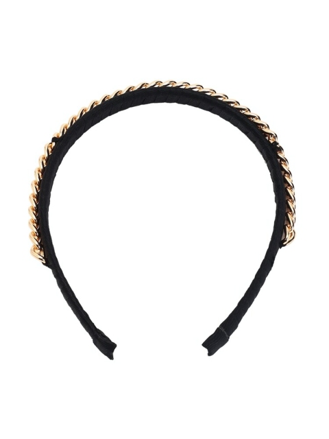 

FOREVER 21 Black & Golden Embellished Hairband